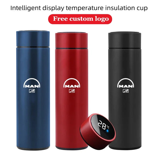 Car 500ml Intelligent Temperature Display Insulating Cup For MAN TGX TGM TGA TGS TGE Automotive interior Accessories