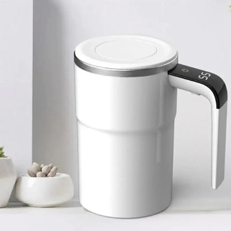 Electric Coffee Mug Creative Stainless Steel Automatic Stirring Magnetic  Self Mixing  Rechargeable Cup For Juice Tea Milkshake